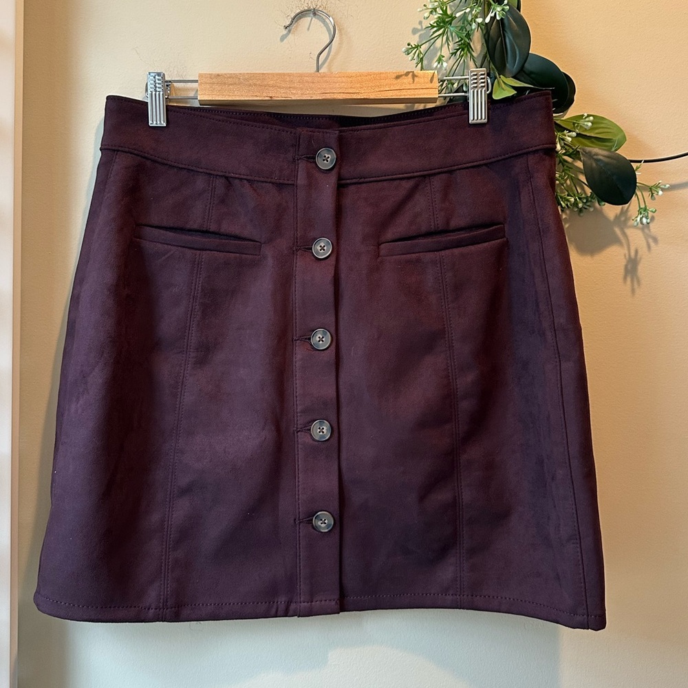 Maurices Rich Burgundy Skirt - Picture 2 of 7